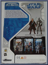 Anakin Skywalker / Assassin Droid (Republic) from Star Wars - Legacy Collection - Comic Packs - Blue / White Packaging manufactured by Hasbro [Back]