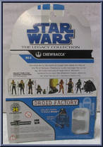 Chewbacca from Star Wars - Legacy Collection - Blue / White Cards manufactured by Hasbro [Back]