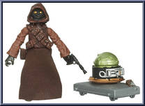 Jawa & Security Droid from Star Wars - Legacy Collection - Red / White Cards manufactured by Hasbro [Loose]