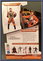Luke Skywalker (X-Wing Pilot) from Star Wars - Legacy Collection - Red / White Cards - Saga Legends manufactured by Hasbro [Back]