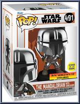 Mandalorian (with Darksaber) (Glows in the Dark) from Star Wars - Mandalorian - Pop! Vinyl Figures manufactured by Funko [Front]