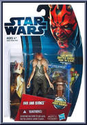 Jar Jar Binks from Star Wars - Movie Heroes - Darth Maul Package manufactured by Hasbro [Front]