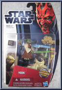 Yoda (Whirling Lightsaber Action) from Star Wars - Movie Heroes - Darth Maul Package manufactured by Hasbro [Front]