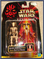 Queen Amidala (Coruscant with Battle Droid) from Star Wars - Phantom Menace - Foreign Exclusive manufactured by Hasbro [Front]