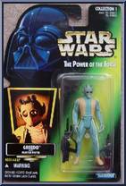 Greedo from Star Wars - Power of the Force II - Hologram Green Card manufactured by Kenner [Front]