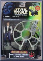 Gunner Station (Millenium Falcon with Han Solo) from Star Wars - Power of the Force II - Deluxe Figures manufactured by Kenner [Front]