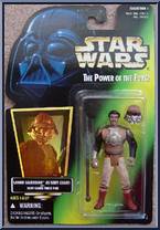 Lando Calrissian (Skiff Guard Disguise) from Star Wars - Power of the Force II - Hologram Green Card manufactured by Kenner [Front]