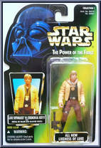 Luke Skywalker (Ceremonial Outfit) from Star Wars - Power of the Force II - Green Card manufactured by Kenner [Front]