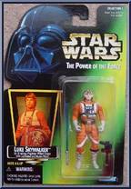 Luke Skywalker (X-Wing Pilot Gear) from Star Wars - Power of the Force II - Hologram Green Card manufactured by Kenner [Front]