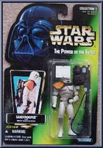 Sandtrooper from Star Wars - Power of the Force II - Hologram Green Card manufactured by Kenner [Front]