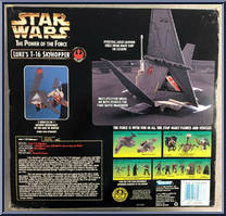 Luke's T-16 Skyhopper from Star Wars - Power of the Force II - Vehicles manufactured by Kenner [Back]