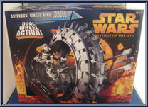 Grievous' Wheel Bike (with General Grievous) from Star Wars - Revenge of the Sith - Vehicles manufactured by Hasbro [Front]