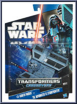 Darth Vader to Tie Advanced X1 Starfighter from Star Wars - Transformers - Crossovers manufactured by Hasbro [Front]