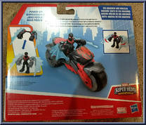 Kid Arachnid Web Wheeler from Super Hero Adventures - Racers manufactured by Hasbro [Back]