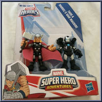 Thor & Marvel's War Machine from Super Hero Adventures - 2-Packs manufactured by Hasbro [Front]