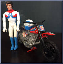 Super Stunt Dirt Bike (Blue Driver) from Team America - Accessories manufactured by Ideal [Loose]