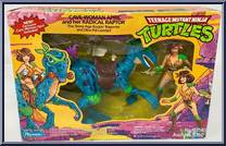 Cave Woman April (with Radical Raptor) from Teenage Mutant Ninja Turtles - Cave Turtles manufactured by Playmates [Front]