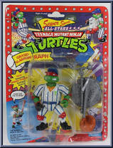 Grand Slammin' Raph from Teenage Mutant Ninja Turtles - Sewer Sports Allstar Turtles manufactured by Playmates [Front]