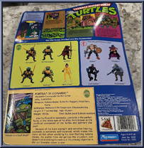Leonardo (Soft Head) from Teenage Mutant Ninja Turtles - 1988 - Basic Figures manufactured by Playmates [Back]