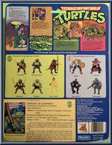 Leonardo (Soft Head) from Teenage Mutant Ninja Turtles - 1988 - Basic Figures manufactured by Playmates [Back]