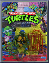 Leonardo (Soft Head) from Teenage Mutant Ninja Turtles - 1988 - Basic Figures manufactured by Playmates [Front]