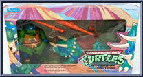 Original Cave Turtle Leo (with Dingy Dino) from Teenage Mutant Ninja Turtles - Cave Turtles manufactured by Playmates [Front]