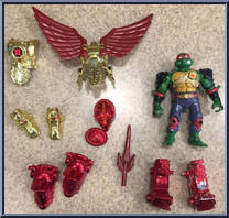 Metal Mutant Raphael from Teenage Mutant Ninja Turtles - Metal Mutants manufactured by Playmates [Loose]