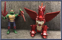 Metal Mutant Raphael from Teenage Mutant Ninja Turtles - Metal Mutants manufactured by Playmates [Loose]