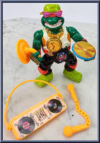 Rappin' Mike from Teenage Mutant Ninja Turtles - Rock 'N Rollin' Turtles manufactured by Playmates [Loose]