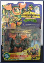 Robotation Michaelangelo from Teenage Mutant Ninja Turtles - Muta Force manufactured by Playmates [Front]