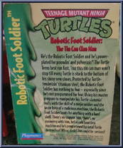 Robotic Foot Soldier from Teenage Mutant Ninja Turtles - 1994 - Basic Figures (with Cards) manufactured by Playmates [Card]
