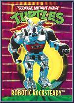 Robotic Rocksteady [Reissue] from Teenage Mutant Ninja Turtles - 1994 - Basic Figures (with Cards) manufactured by Playmates [Card]