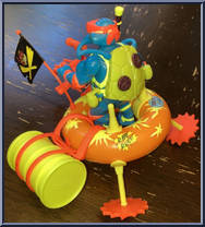 Scuba Divin' Raph with Psych Out Spin Out Suba Tube from Teenage Mutant Ninja Turtles - Surfin' Ninja manufactured by Playmates [Loose]