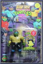 Captain Leonardo from Teenage Mutant Ninja Turtles - Star Trek Turtles (with Cards) manufactured by Playmates [Front]