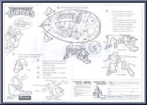 Turtle Blimp from Teenage Mutant Ninja Turtles - 1988 - Accessories manufactured by Playmates [Instructions]