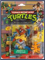 Wingnut & Screwloose from Teenage Mutant Ninja Turtles - 1990 - Basic Figures manufactured by Playmates [Front]