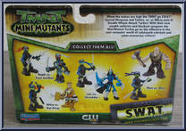 Don vs. Hun (S.W.A.T.) from Teenage Mutant Ninja Turtles - 2007 Movie - Mini Mutants manufactured by Playmates [Back]