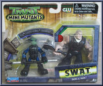 Don vs. Hun (S.W.A.T.) from Teenage Mutant Ninja Turtles - 2007 Movie - Mini Mutants manufactured by Playmates [Front]