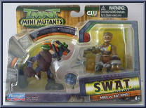 Mike vs. Rat King (S.W.A.T.) from Teenage Mutant Ninja Turtles - 2007 Movie - Mini Mutants manufactured by Playmates [Front]