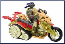 Dino Bike with Donatello from Teenage Mutant Ninja Turtles - Animated - Paleo Patrol: Vehicles manufactured by Playmates [Loose]