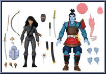 Chakahachi and Lotus from Teenage Mutant Ninja Turtles - Classic Cartoon - Multi-Packs manufactured by Neca [Loose]