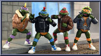 Punk Disguise Turtles from Teenage Mutant Ninja Turtles - Classic Cartoon - Multi-Packs manufactured by Neca [Loose]