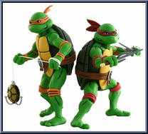 Raphael and Michelangelo from Teenage Mutant Ninja Turtles - Classic Cartoon - Multi-Packs manufactured by Neca [Loose]