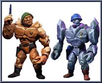 Traag and Granitor from Teenage Mutant Ninja Turtles - Classic Cartoon - Multi-Packs manufactured by Neca [Loose]