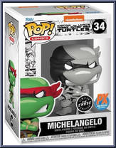 Michelangelo (Black & White) (Chase) from Teenage Mutant Ninja Turtles - Eastman and Laird's Pop! manufactured by Funko [Front]