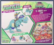 T-Rex with Leo from Teenage Mutant Ninja Turtles - Half Shell Heroes - Basic Series manufactured by Playmates [Back]