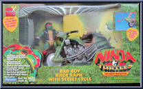 Bad Boy Biker Raph with Street Cycle from Teenage Mutant Ninja Turtles - Next Mutation - Series 1 - Vehicles manufactured by Playmates [Front]