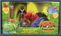 Mega Motorin' Elite Guard with Street Cycle from Teenage Mutant Ninja Turtles - Next Mutation - Series 1 - Vehicles manufactured by Playmates [Front]