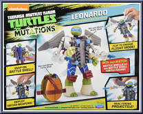 Leonardo (with Aerial Attack Battle Shell) from Teenage Mutant Ninja Turtles - Nickelodeon - Mutations manufactured by Playmates [Back]
