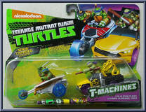 Leo in Stealth Bike / Donnie in Service Truck from Teenage Mutant Ninja Turtles - Nickelodeon - T-Machines manufactured by Playmates [Front]